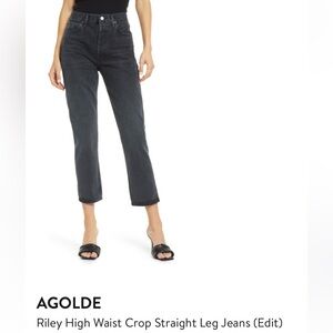 Sold -Agolde Riley Faded Black Jeans - Size 29